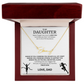Commend your daughters hard work with this gift; the "Signature Name Necklace"