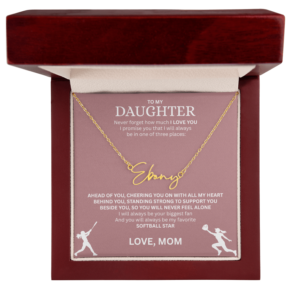 Shine a light on her success with this "Signature Name Necklace"