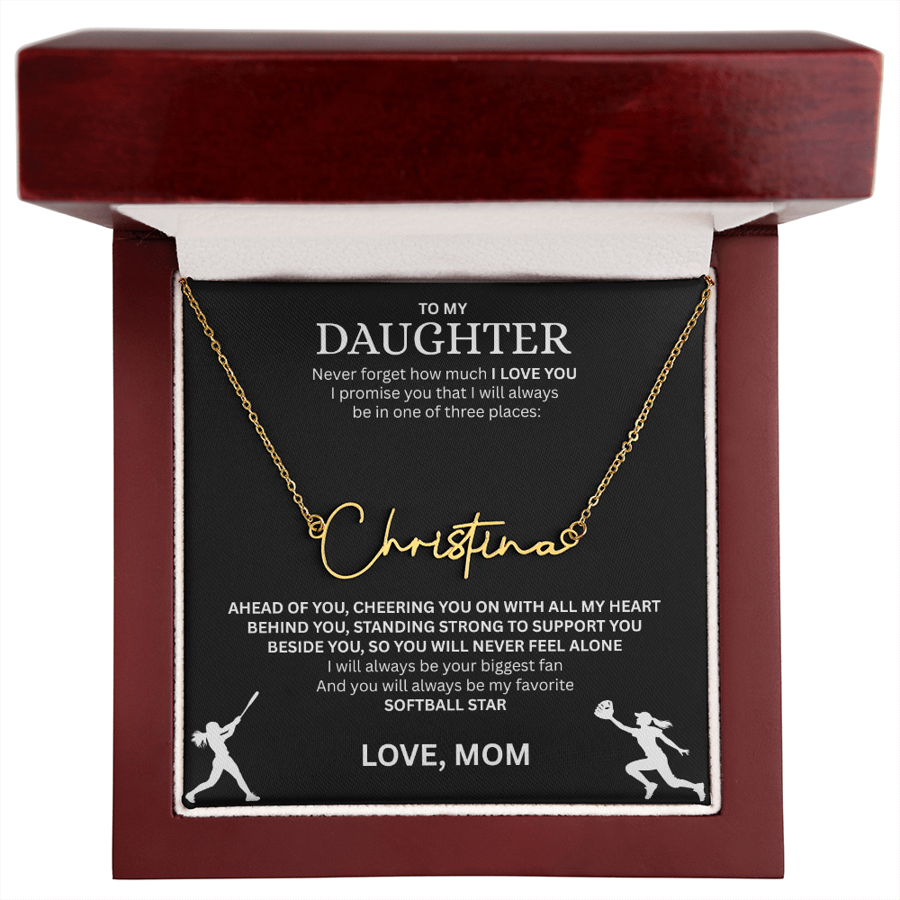 Shine a light on her success with this "Signature Name Necklace"