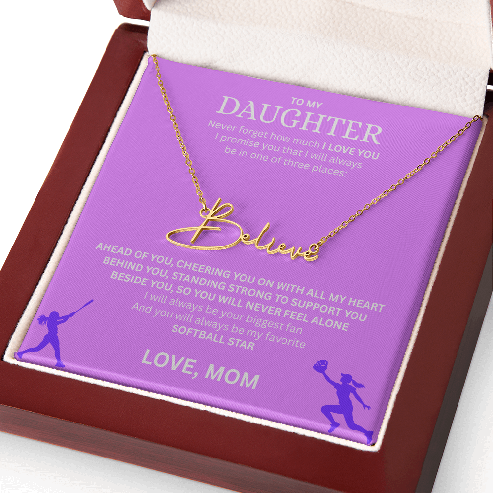 Shine a light on her success with this "Signature Name Necklace"