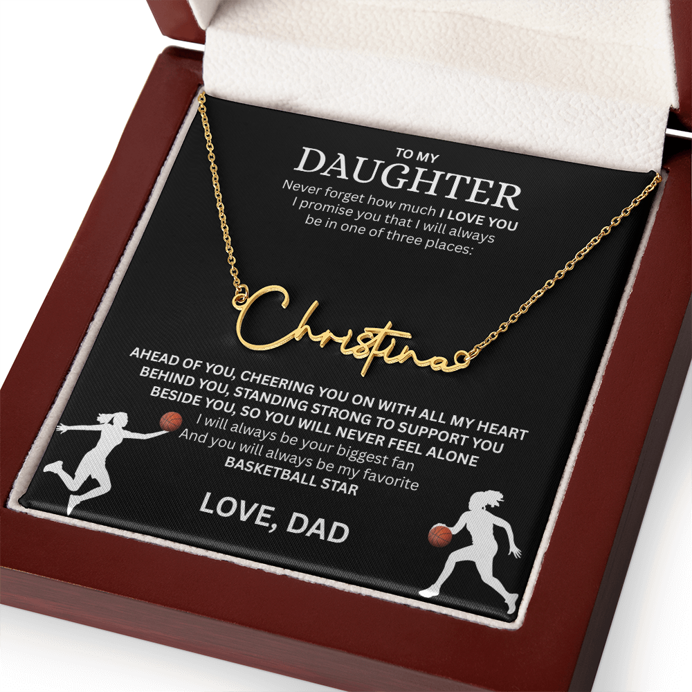 Celebrate your "All-Star" with this Signature Name Necklace