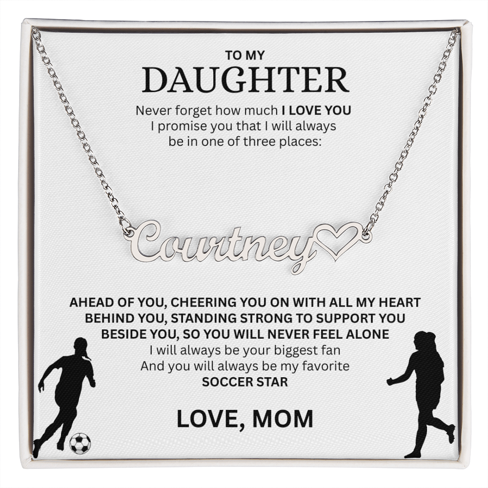 Recognize her with a custom "Heart Name Necklace"