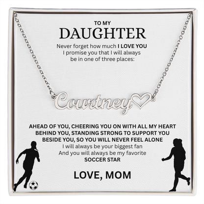 Recognize her with a custom "Heart Name Necklace"