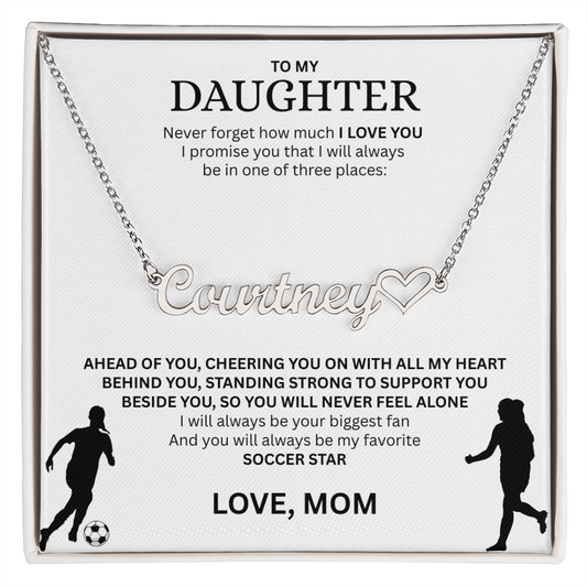 Recognize her with a custom "Heart Name Necklace"