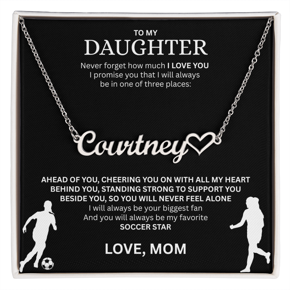 Recognize her with a custom "Heart Name Necklace"