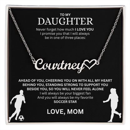 Recognize her with a custom "Heart Name Necklace"