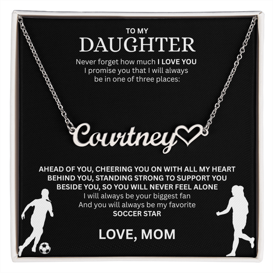 Recognize her with a custom "Heart Name Necklace"