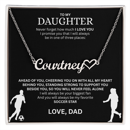 Recognize her with a custom "Heart Name Necklace"