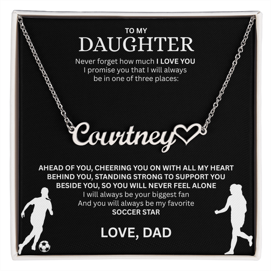 Recognize her with a custom "Heart Name Necklace"