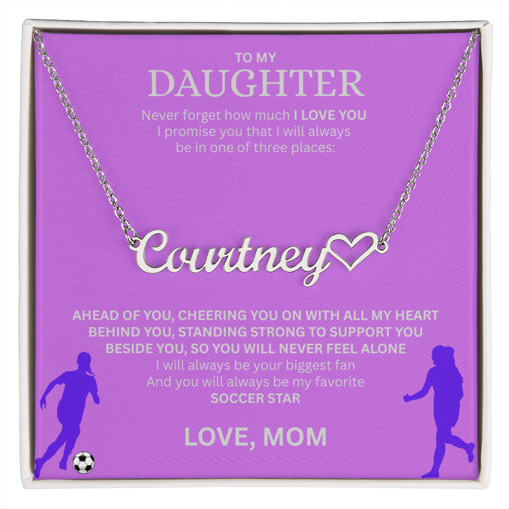 Recognize her with a custom "Heart Name Necklace"