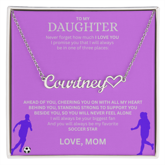 Recognize her with a custom "Heart Name Necklace"