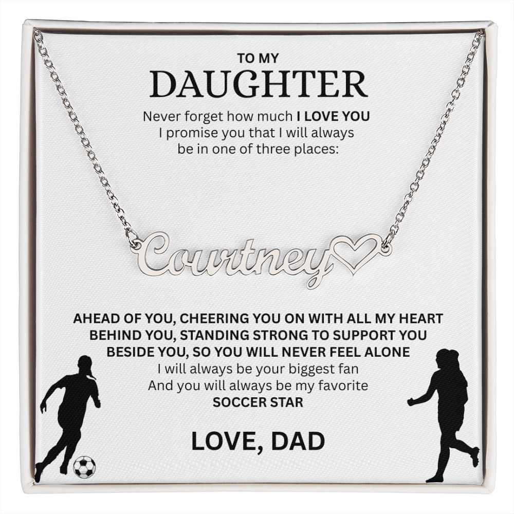 Recognize her with a custom "Heart Name Necklace"