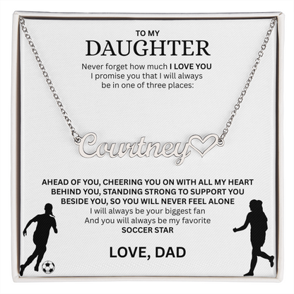 Recognize her with a custom "Heart Name Necklace"