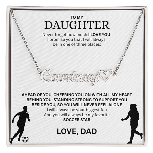 Recognize her with a custom "Heart Name Necklace"