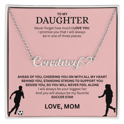 Recognize her with a custom "Heart Name Necklace"