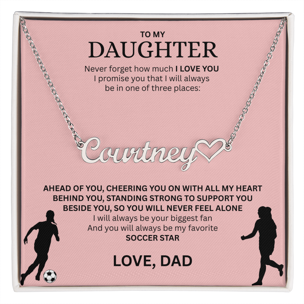 Recognize her with a custom "Heart Name Necklace"