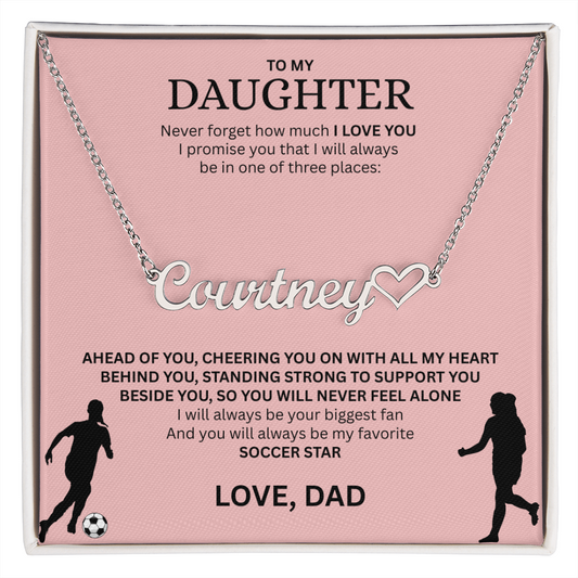 Recognize her with a custom "Heart Name Necklace"