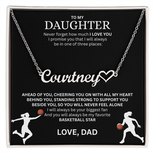 Personalize this "Heart Name Necklace" for your Champion
