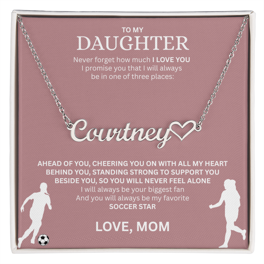 Recognize her with a custom "Heart Name Necklace"