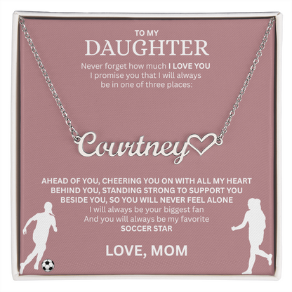 Recognize her with a custom "Heart Name Necklace"