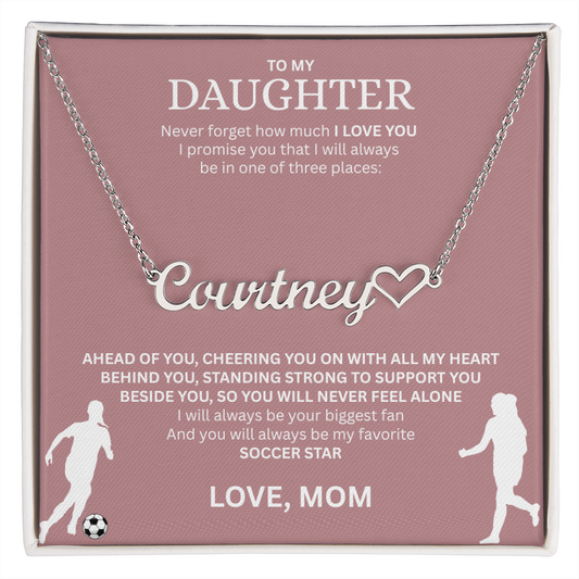 Recognize her with a custom "Heart Name Necklace"