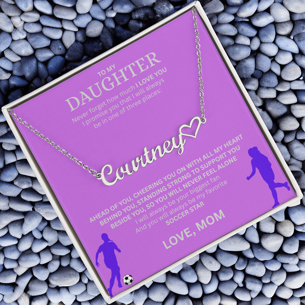 Recognize her with a custom "Heart Name Necklace"