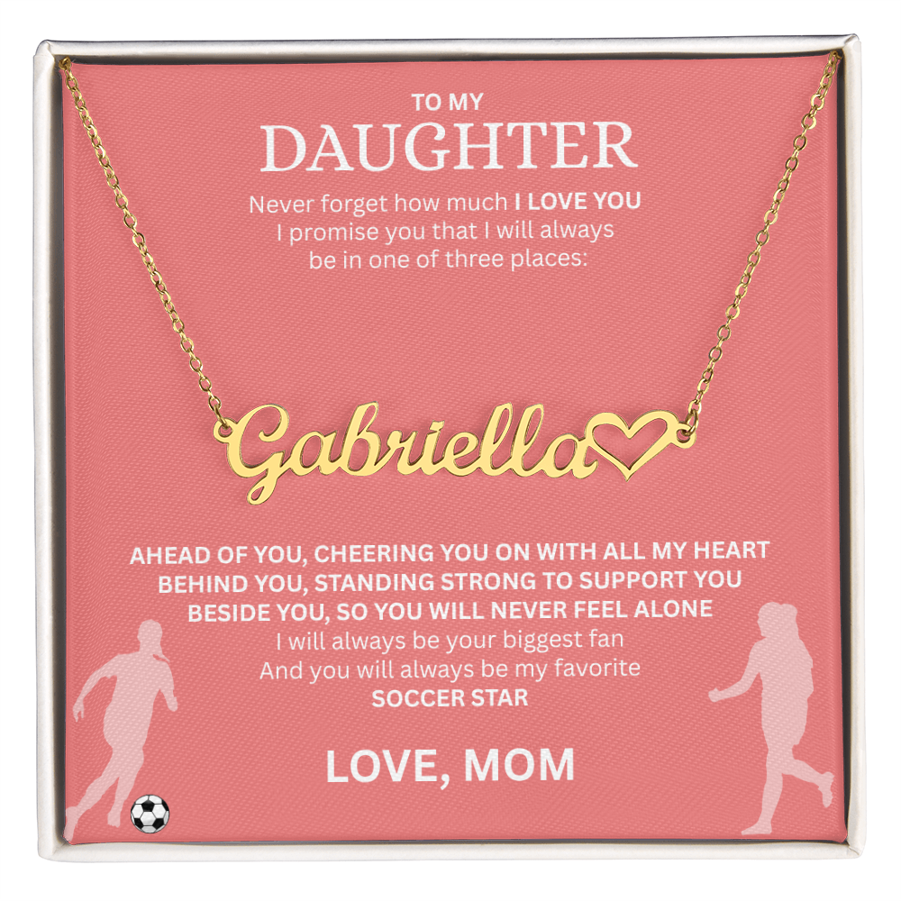 Recognize her with a custom "Heart Name Necklace"