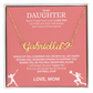 Applaud your daughter's greatness with a "Heart Name Necklace"