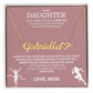 Show your love and support for your daughter with this "Heart Name Necklace"