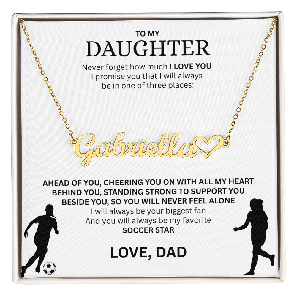 Recognize her with a custom "Heart Name Necklace"