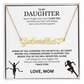 Show your love and support for your daughter with this "Heart Name Necklace"