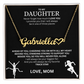 Show your love and support for your daughter with this "Heart Name Necklace"