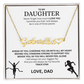 Show your love and support for your daughter with this "Heart Name Necklace"