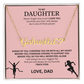 Show your love and support for your daughter with this "Heart Name Necklace"