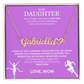 Show your love and support for your daughter with this "Heart Name Necklace"