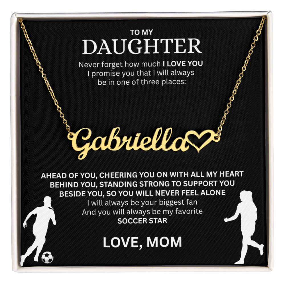 Recognize her with a custom "Heart Name Necklace"