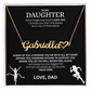 Show your love and support for your daughter with this "Heart Name Necklace"