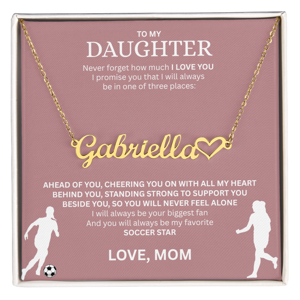 Recognize her with a custom "Heart Name Necklace"