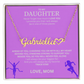 Show your love and support for your daughter with this "Heart Name Necklace"