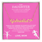 Show your love and support for your daughter with this "Heart Name Necklace"