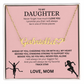 Show your love and support for your daughter with this "Heart Name Necklace"
