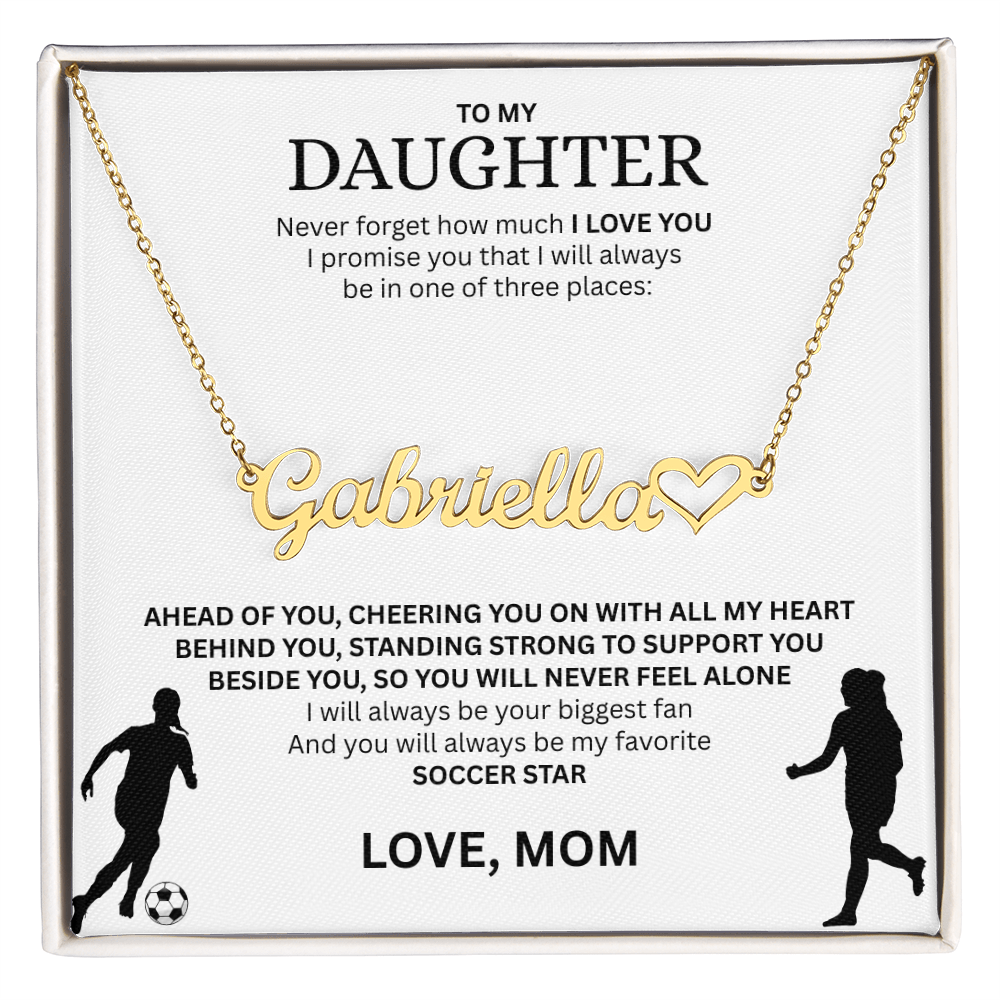 Recognize her with a custom "Heart Name Necklace"