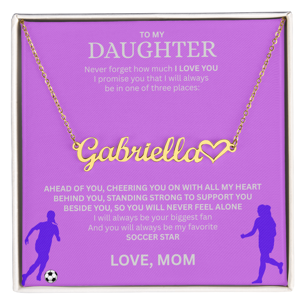 Recognize her with a custom "Heart Name Necklace"