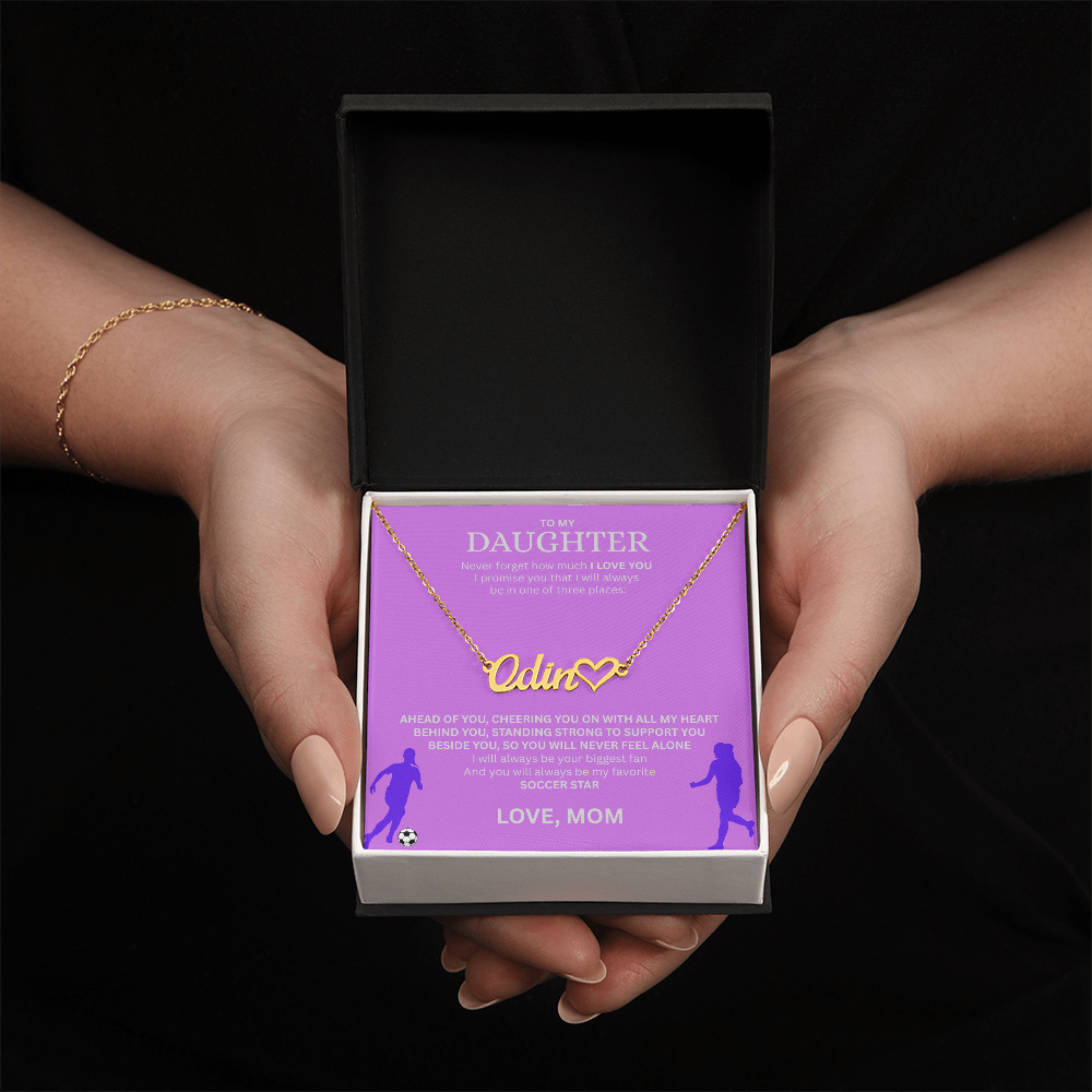 Recognize her with a custom "Heart Name Necklace"