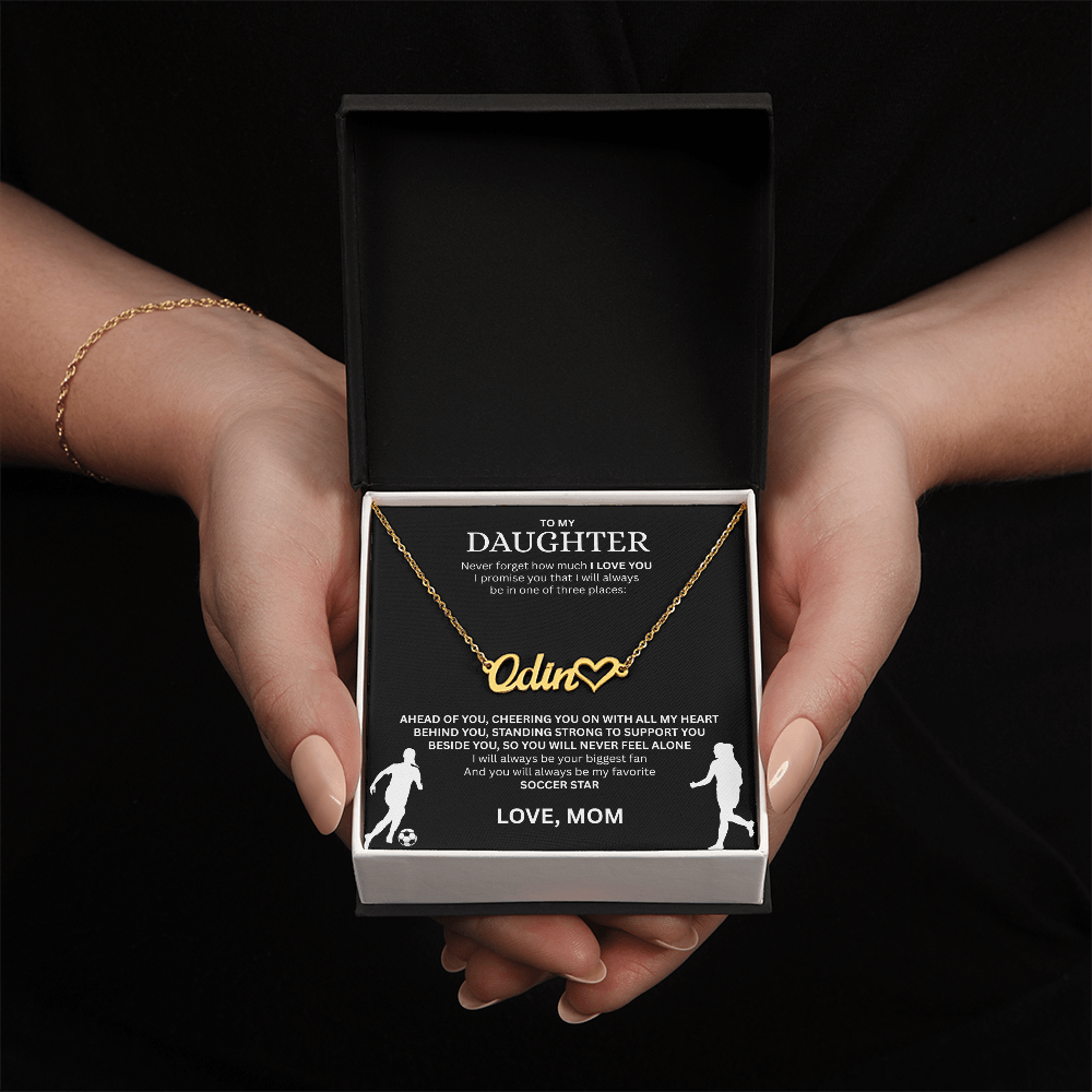 Recognize her with a custom "Heart Name Necklace"