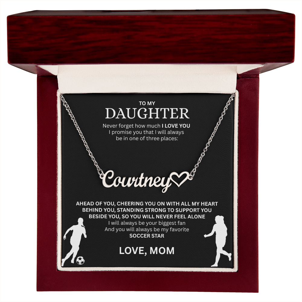 Recognize her with a custom "Heart Name Necklace"