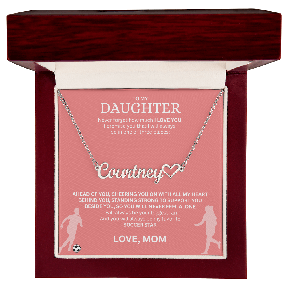 Recognize her with a custom "Heart Name Necklace"