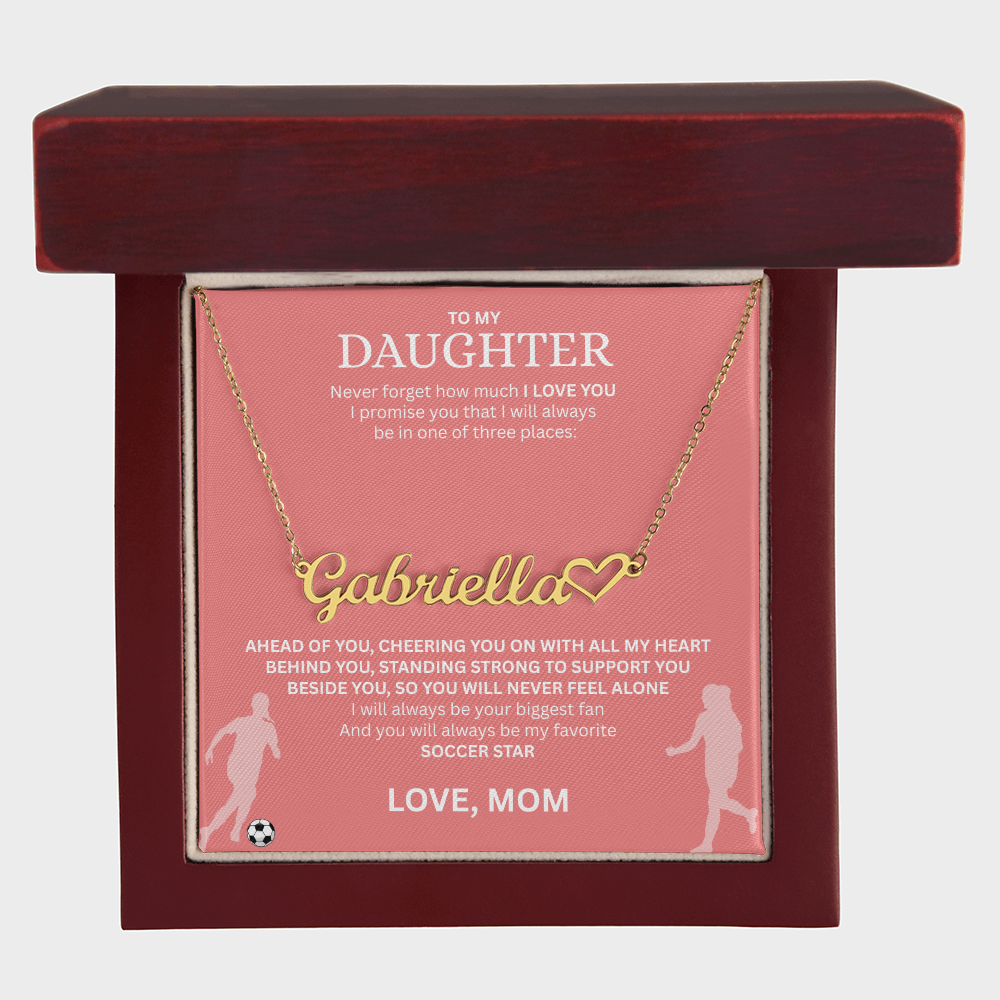 Recognize her with a custom "Heart Name Necklace"