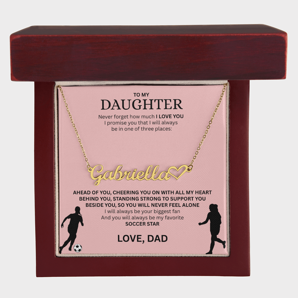 Recognize her with a custom "Heart Name Necklace"