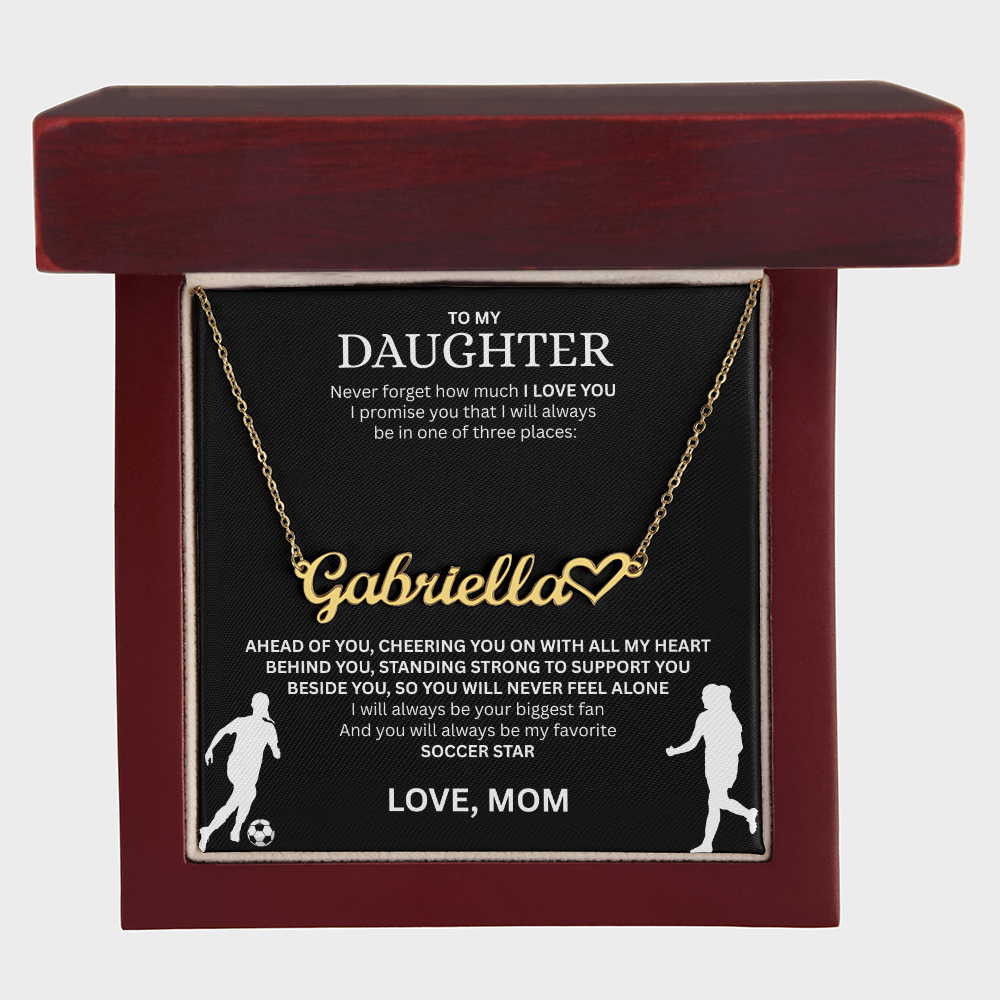 Recognize her with a custom "Heart Name Necklace"